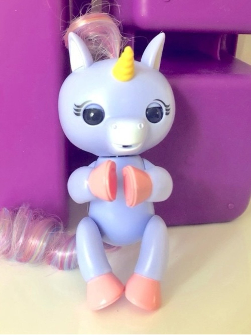 Interactive Purple Unicorn Figure